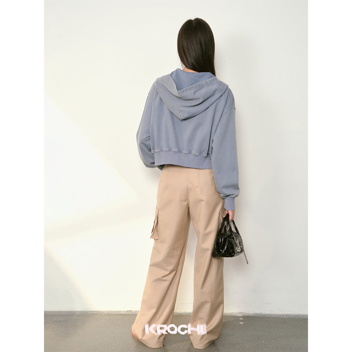 Kroche Multi-Pocket Oversized Cargo Pants Khaki