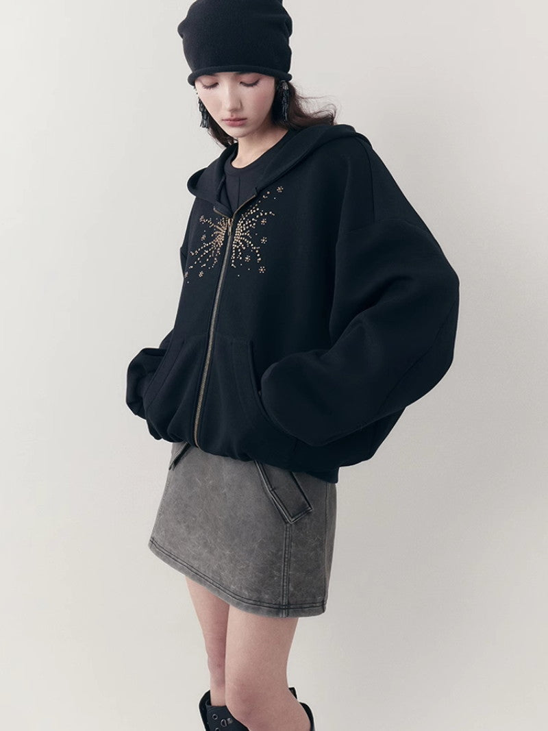 레더 캐주얼 핸썸 셋업 자켓&amp;미니스커트 