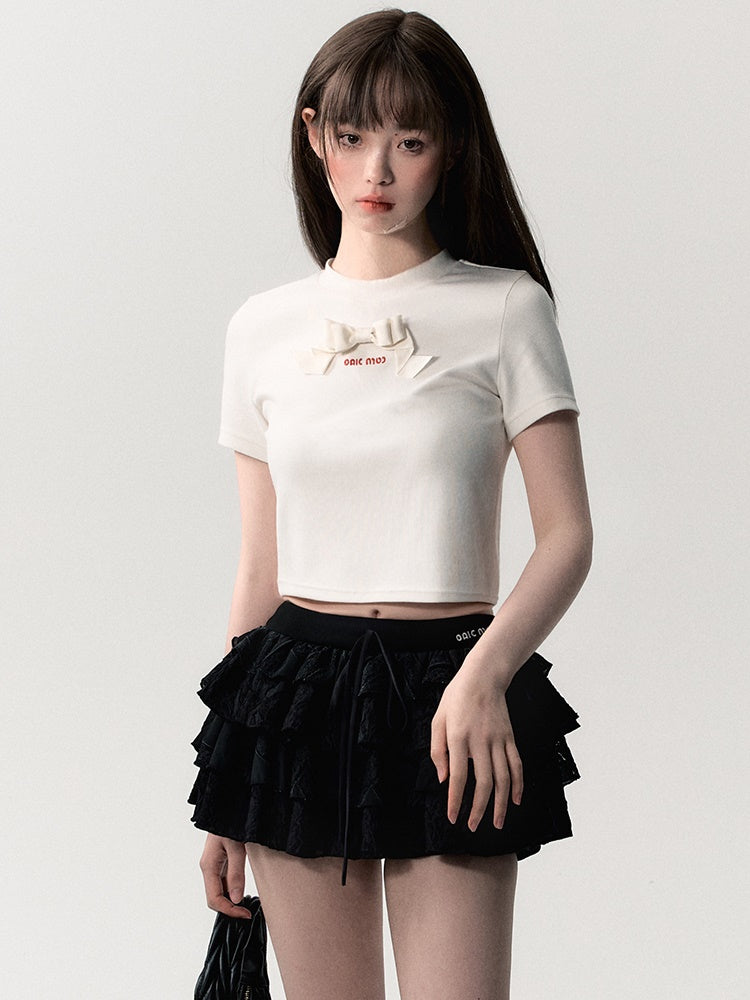 Ribbon Short Cute Casual T-Shirt