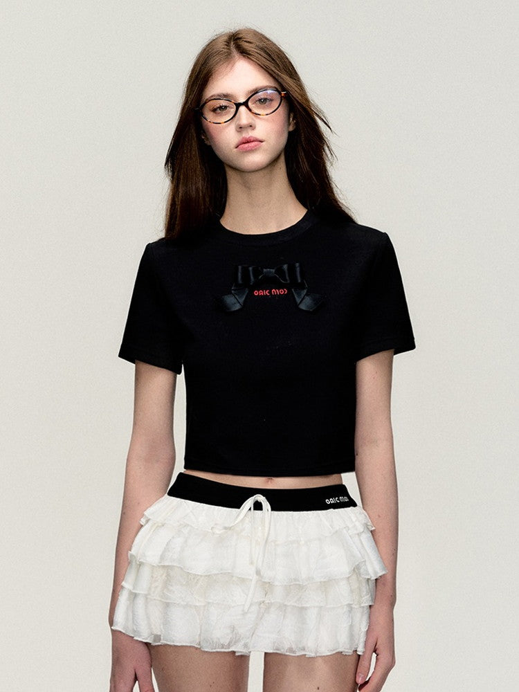 Ribbon Short Cute Casual T-Shirt