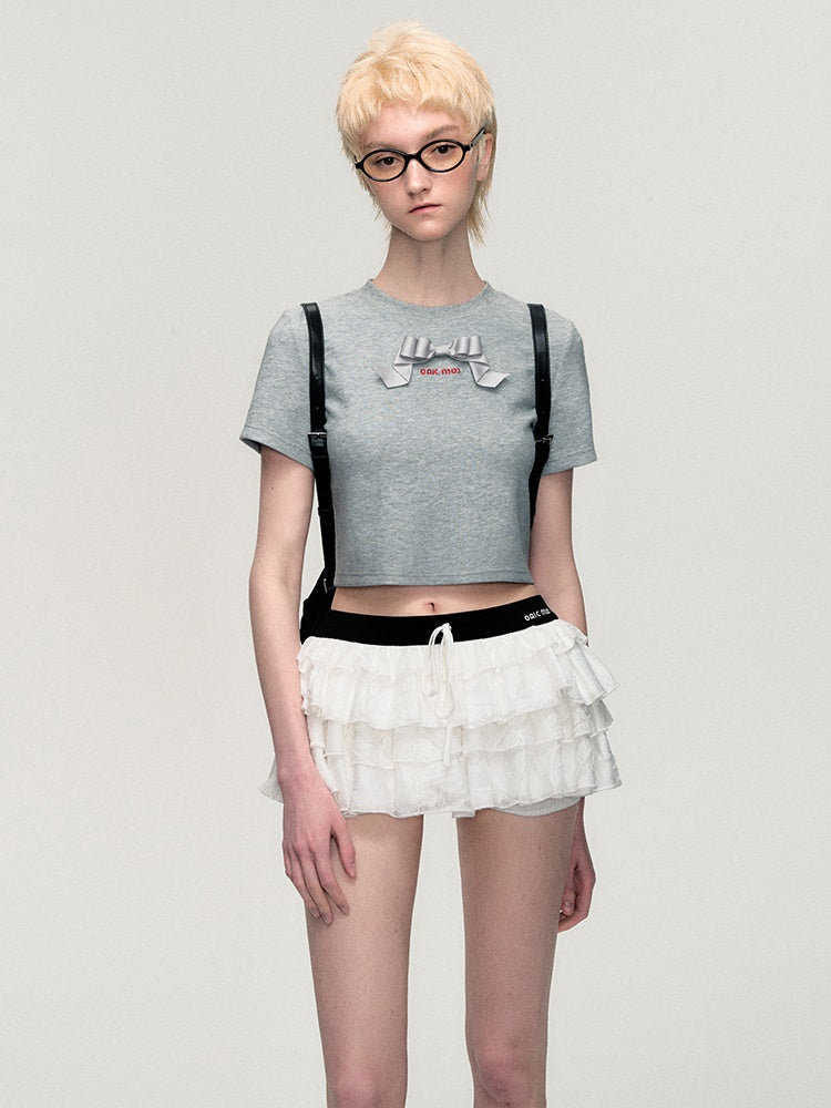 Ribbon Short Cute Casual T-Shirt