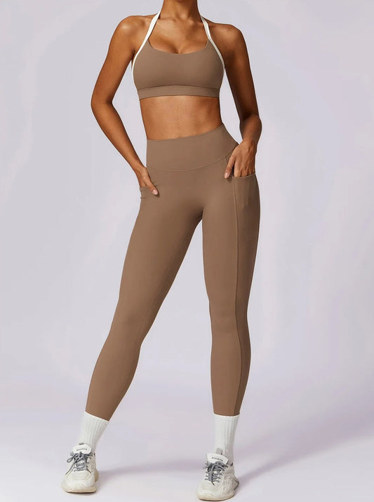 Noelle Contrast Top & Leggings Set