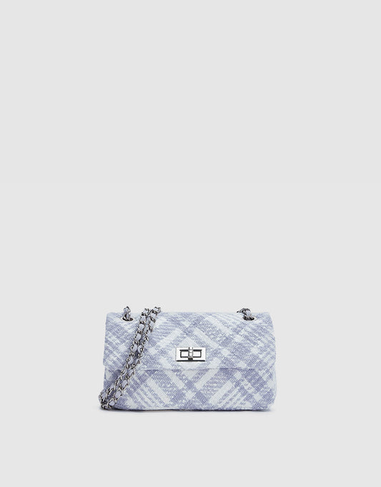 Plaid Tweed Shoulder Bag