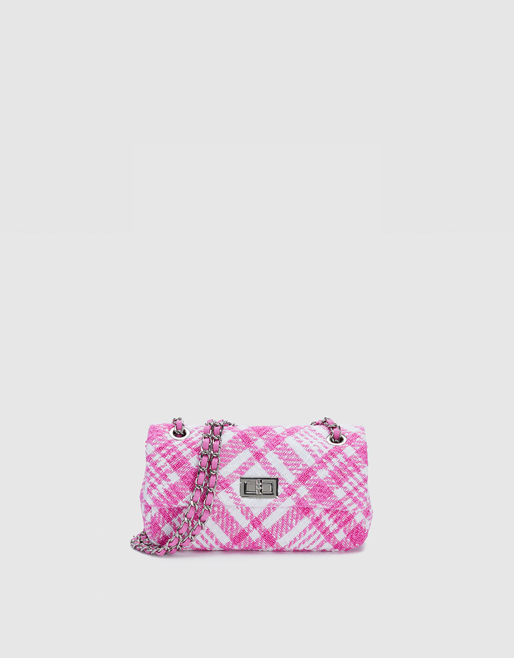 Plaid Tweed Shoulder Bag