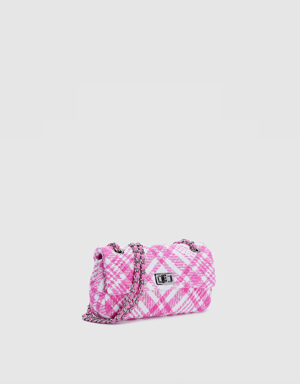 Plaid Tweed Shoulder Bag