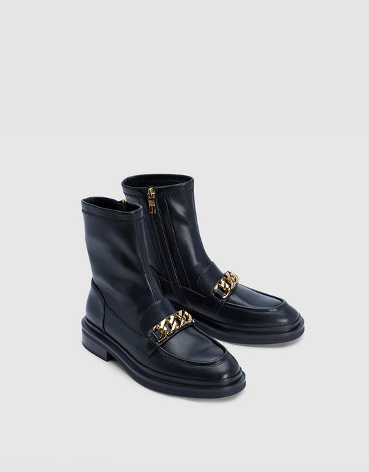 Mary Jane Boots With Chain