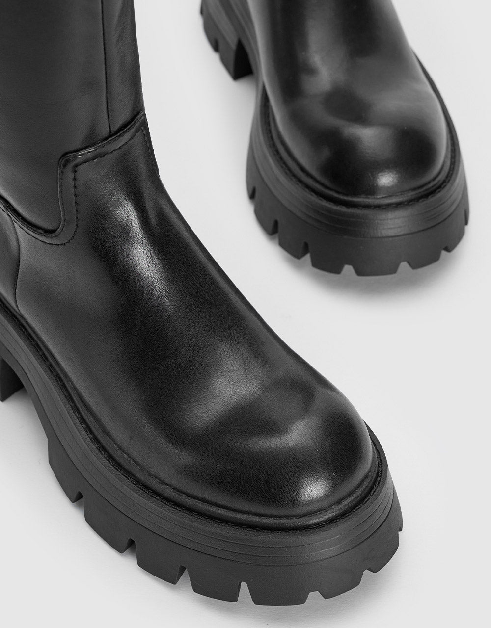 Platform Faux Leather Boots