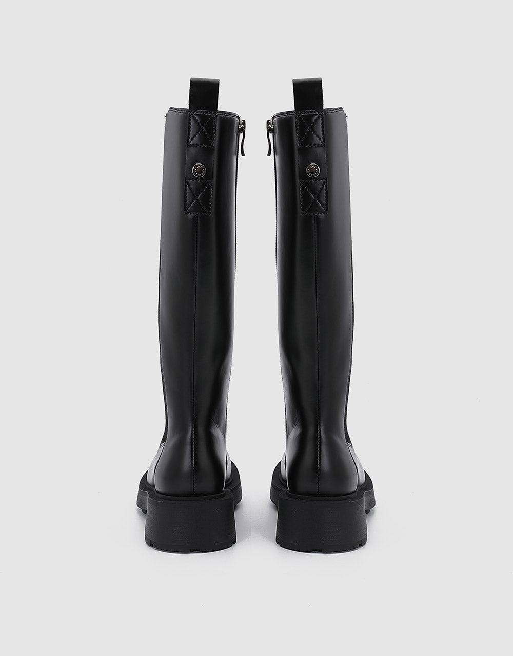 Faux Leather Knee Boots