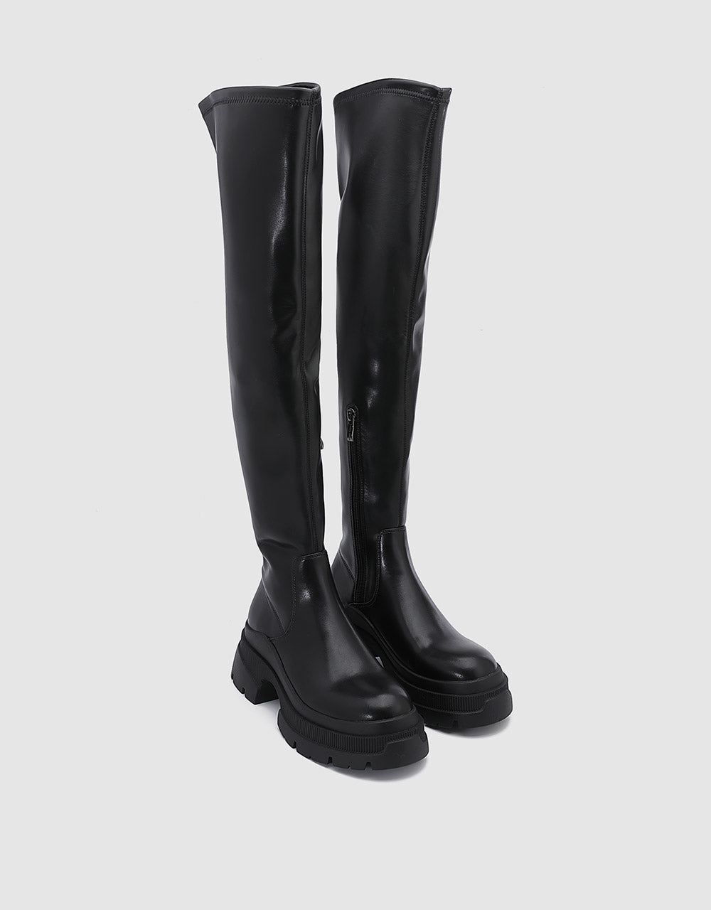 Faux Leather Over-The-Knee Boots