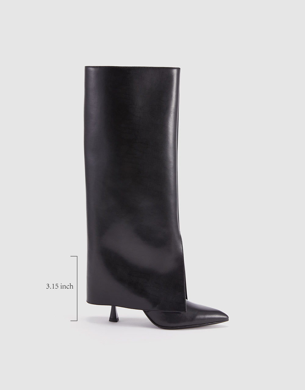 Faux Leather Knee Boots