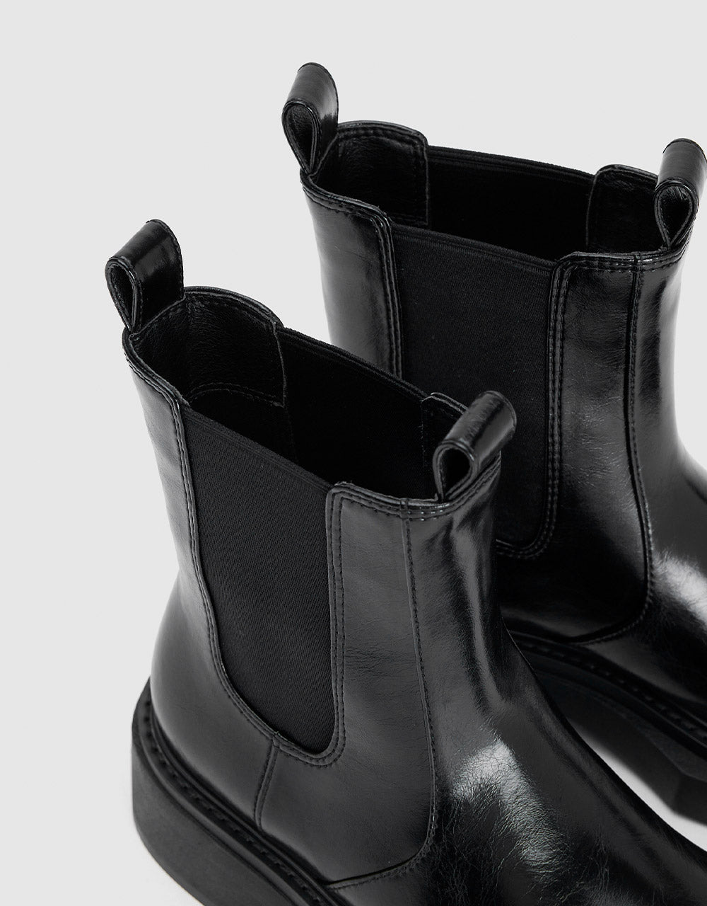 Faux Leather Chelsea Boots