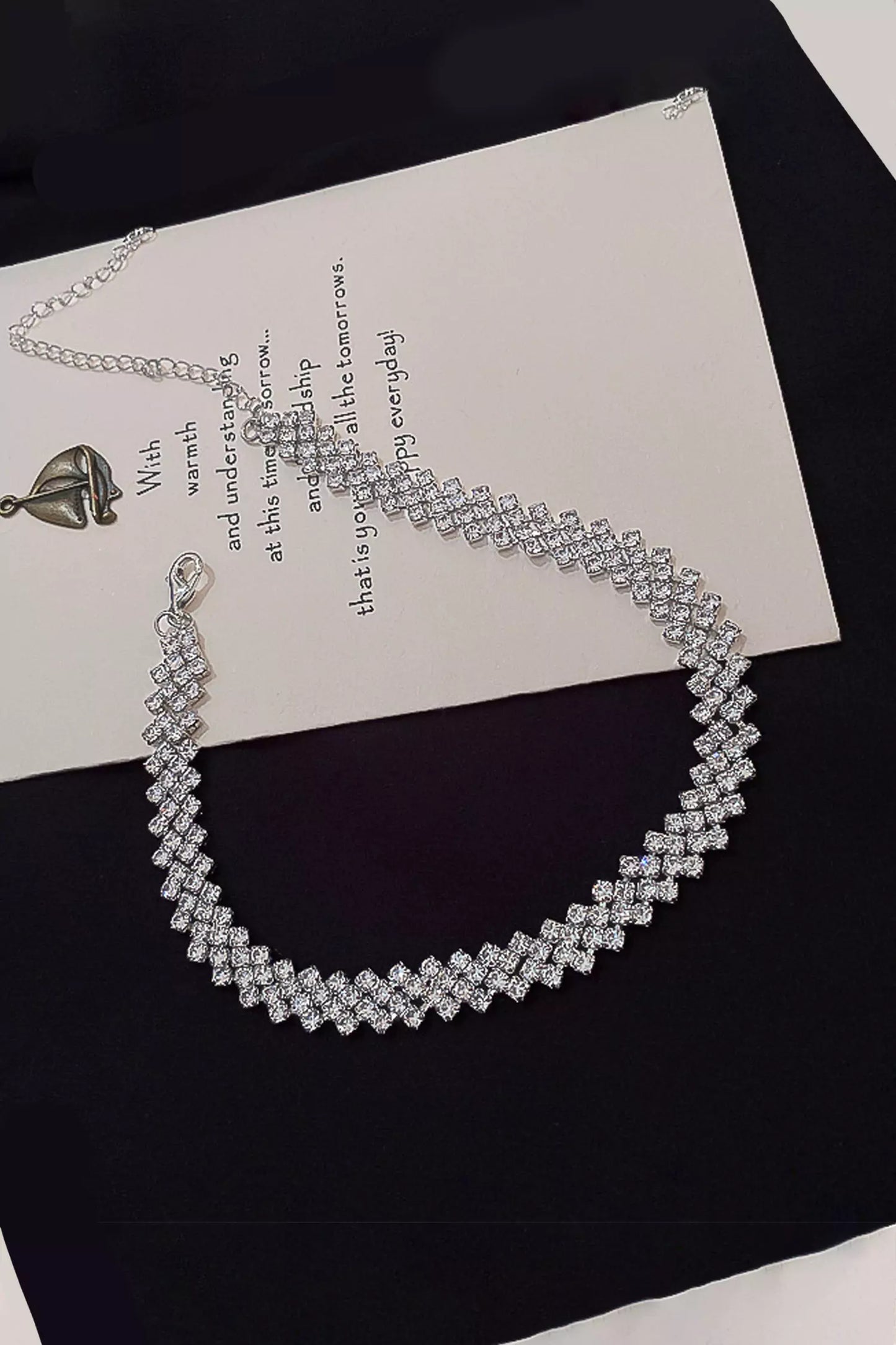 Alaiya Silver Diamond Necklace