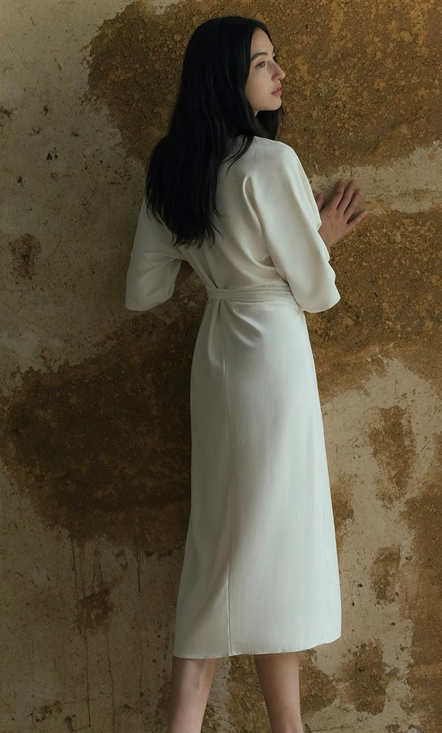 Mandarin 매듭 시프트 드레스