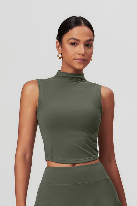 Colleen Crop Top - Olive