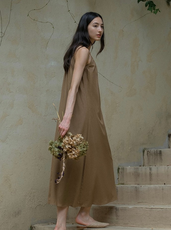 2-Way Cami Dress in Khaki