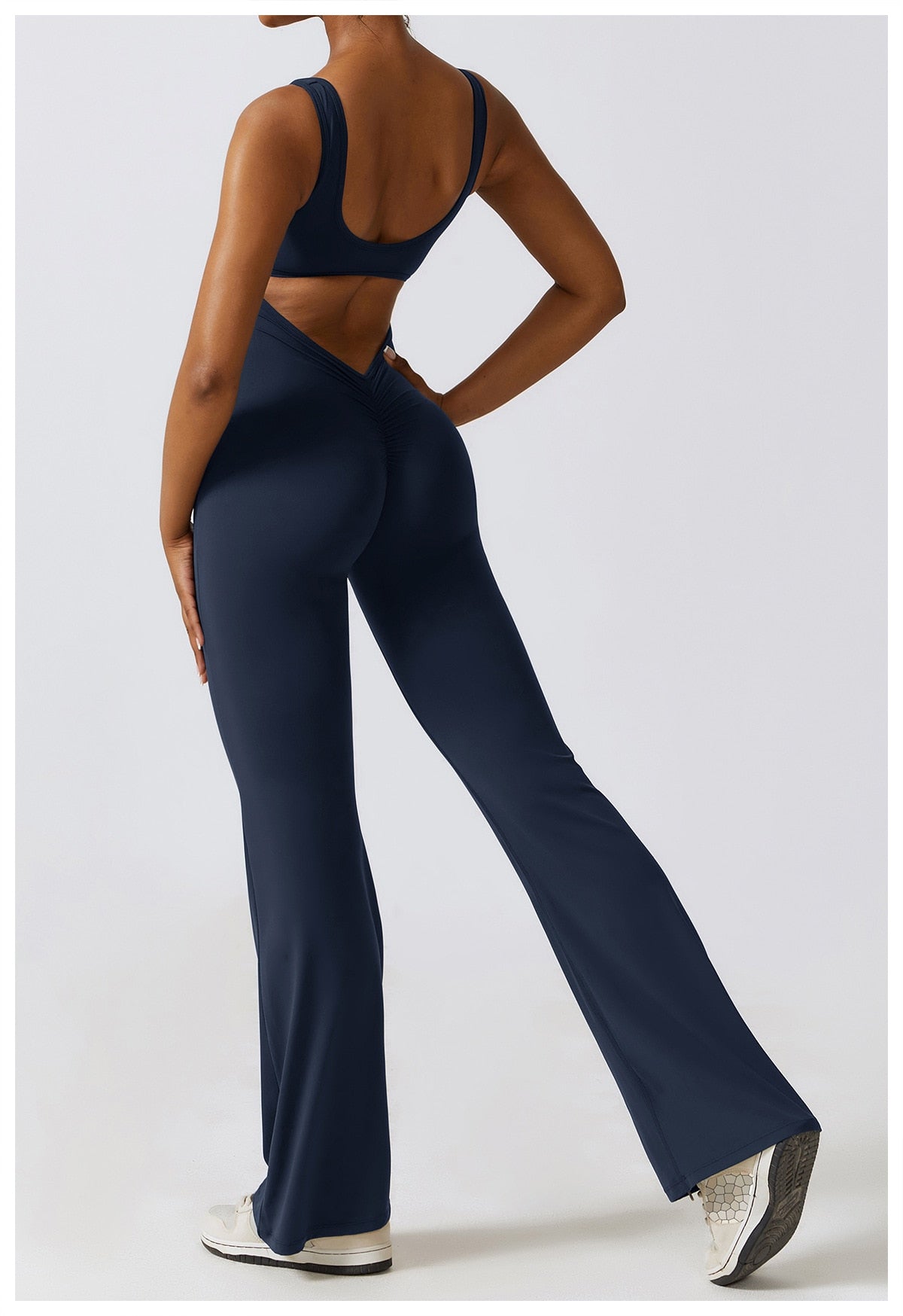 Scrunch Back Flared Jumpsuit