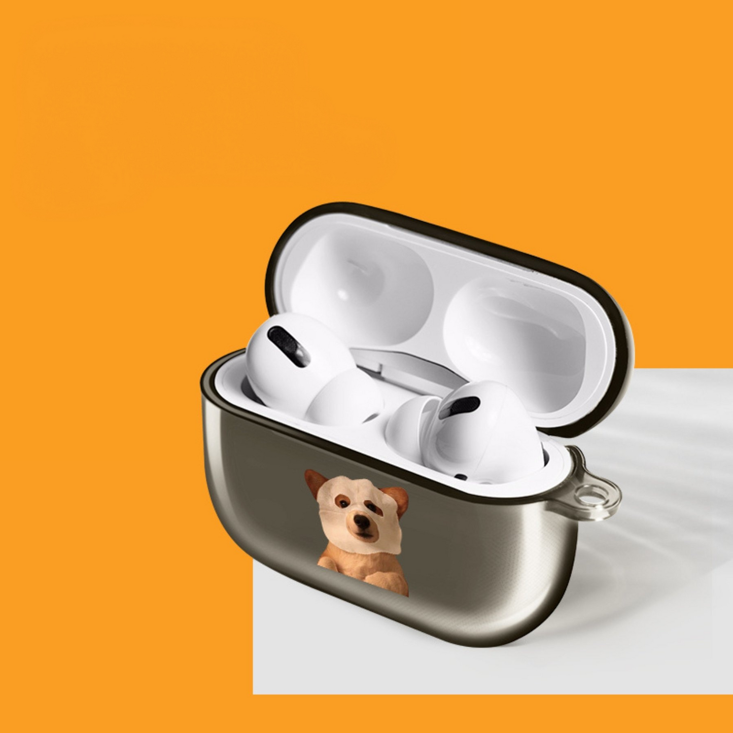 Corgi Facial Mask AirPods Case