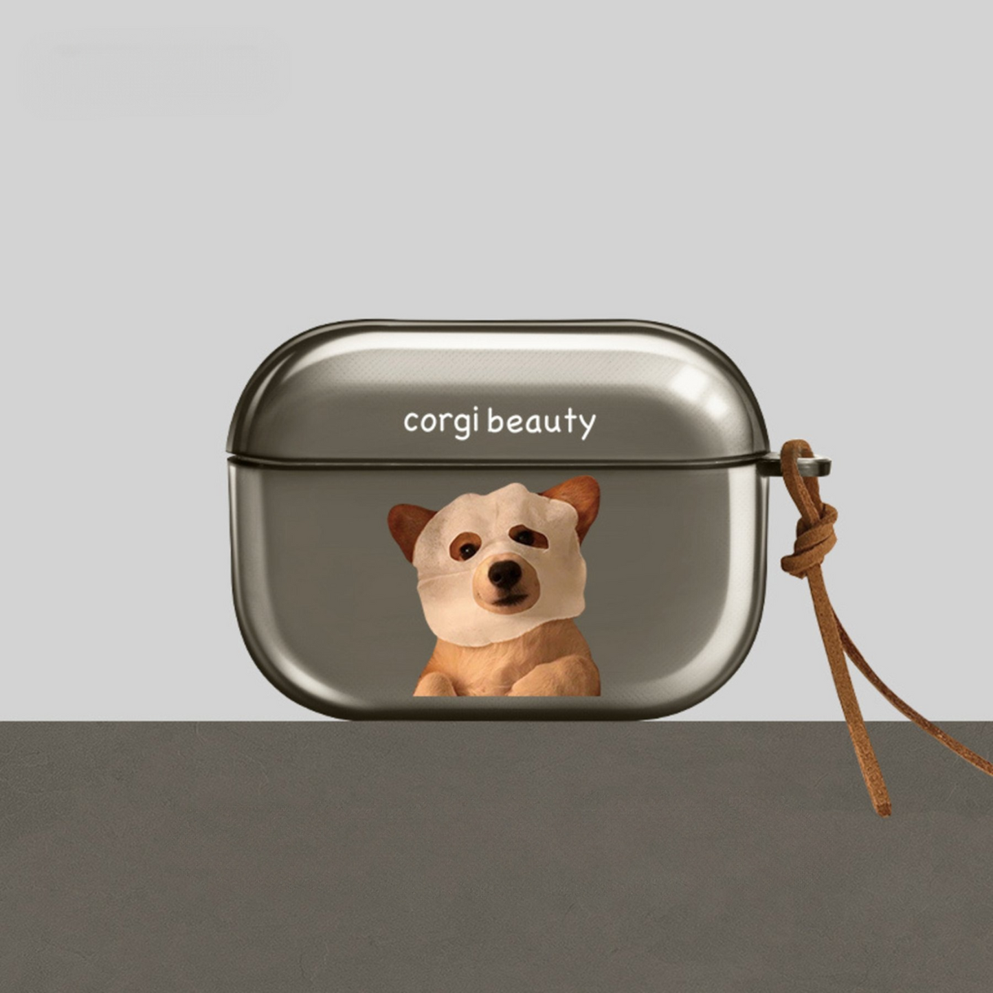 Corgi Facial Mask AirPods Case