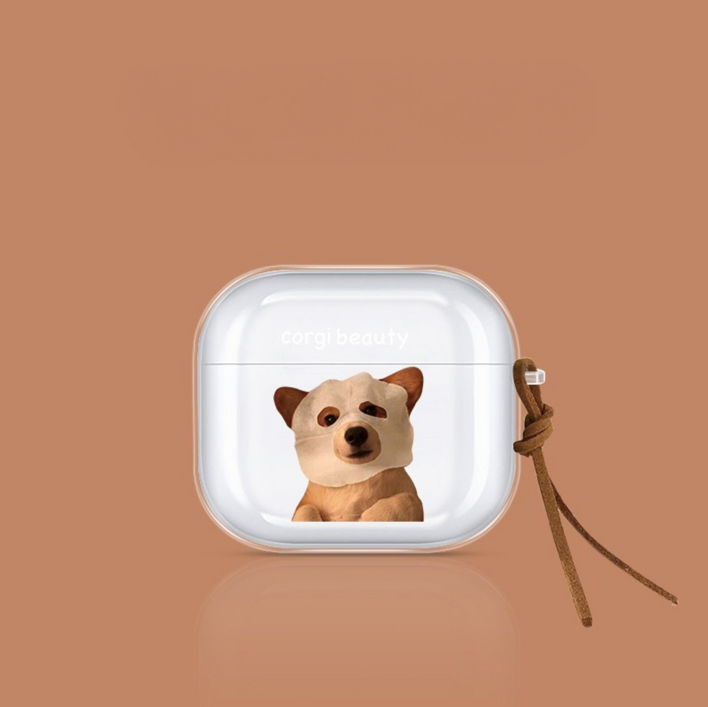 Corgi Facial Mask AirPods Case