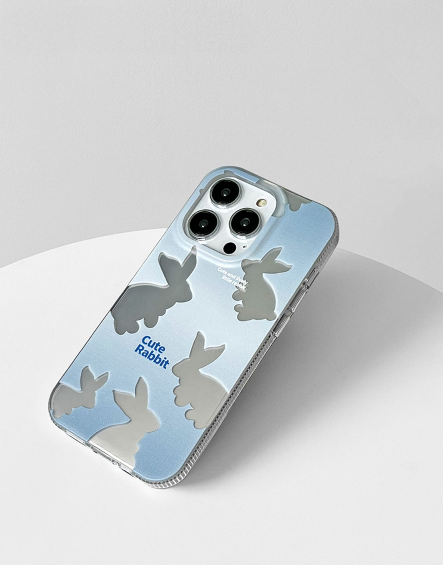 Blue Bunny Gradient Electroplated Case