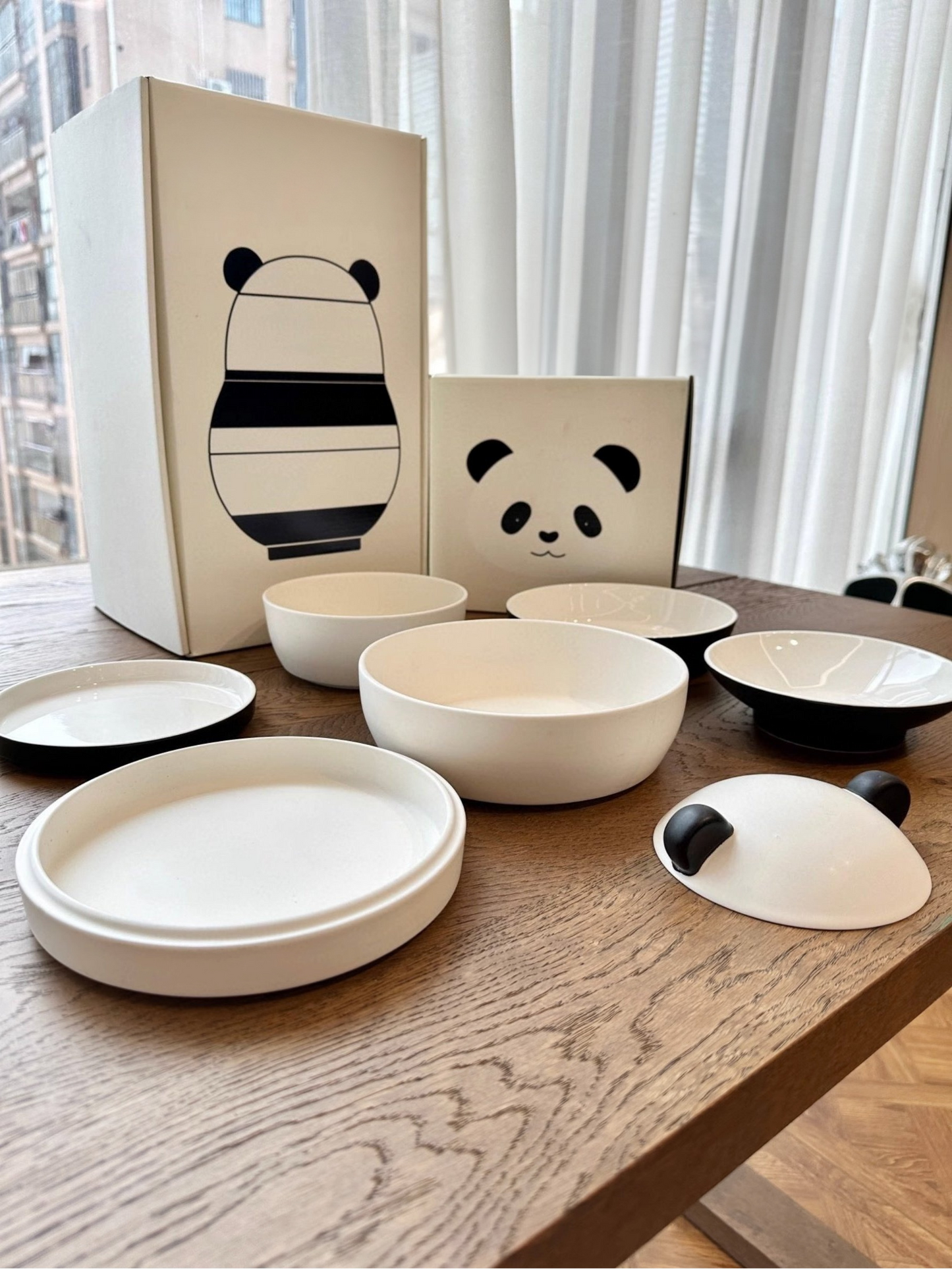 Panda Ceramic Stackable Dining Set