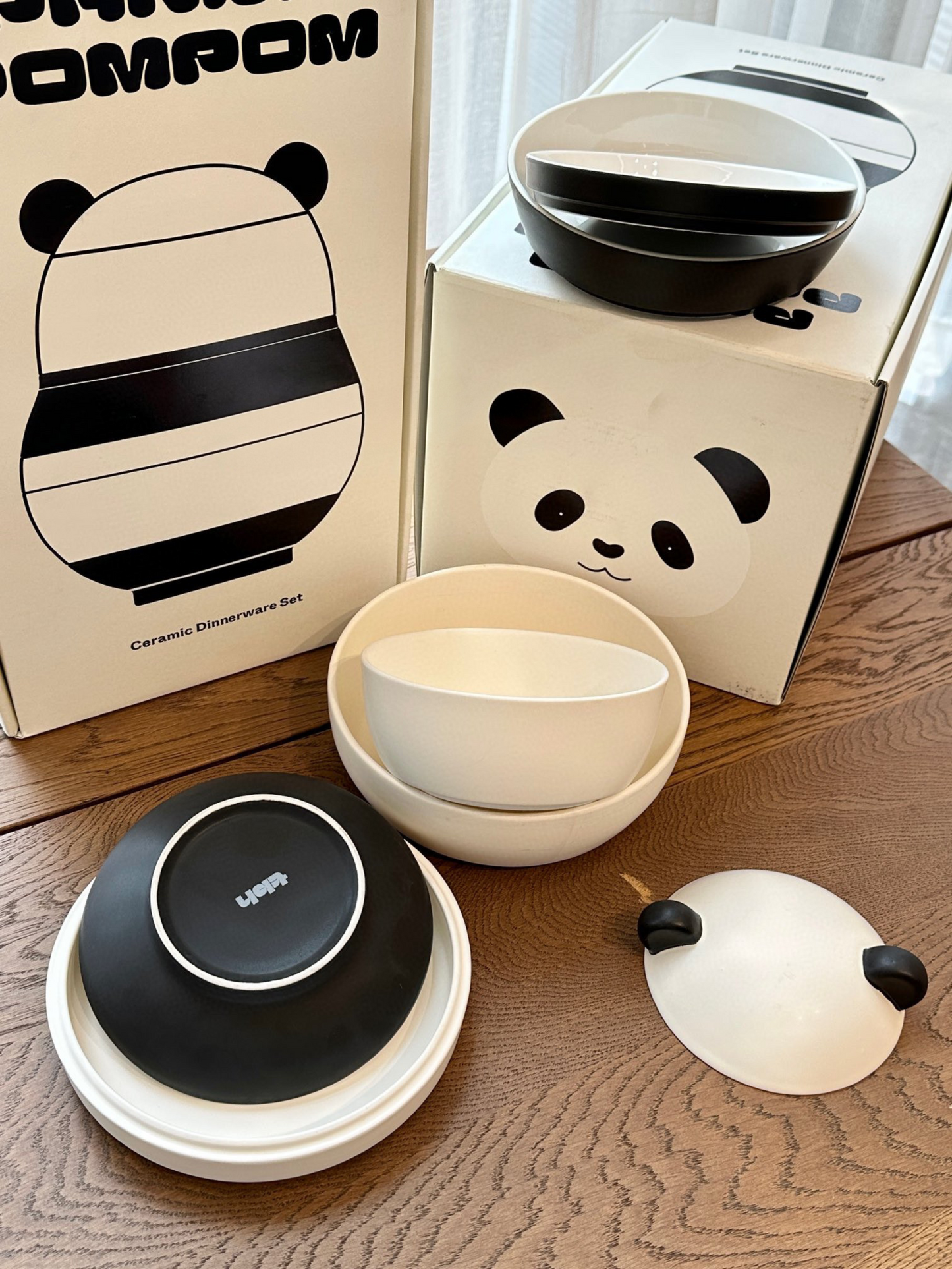 Panda Ceramic Stackable Dining Set