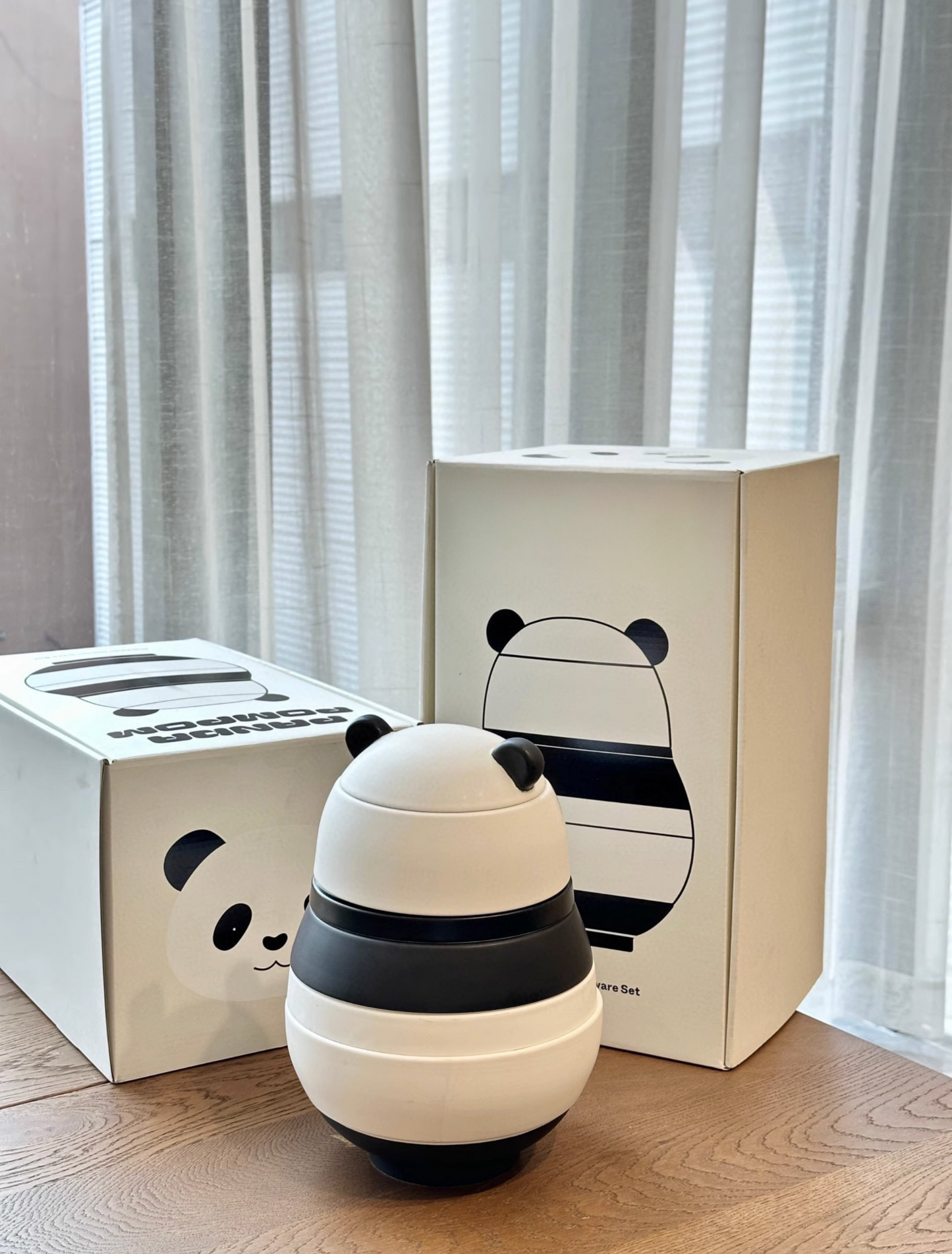 Panda Ceramic Stackable Dining Set