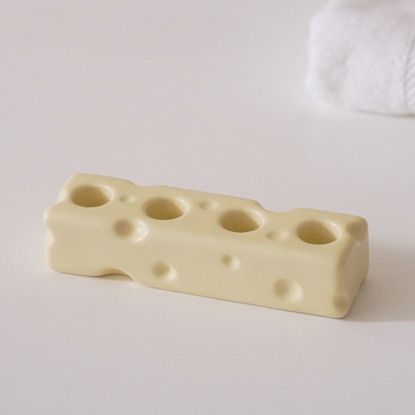 Ceramic Cheese Toothbrush Holder