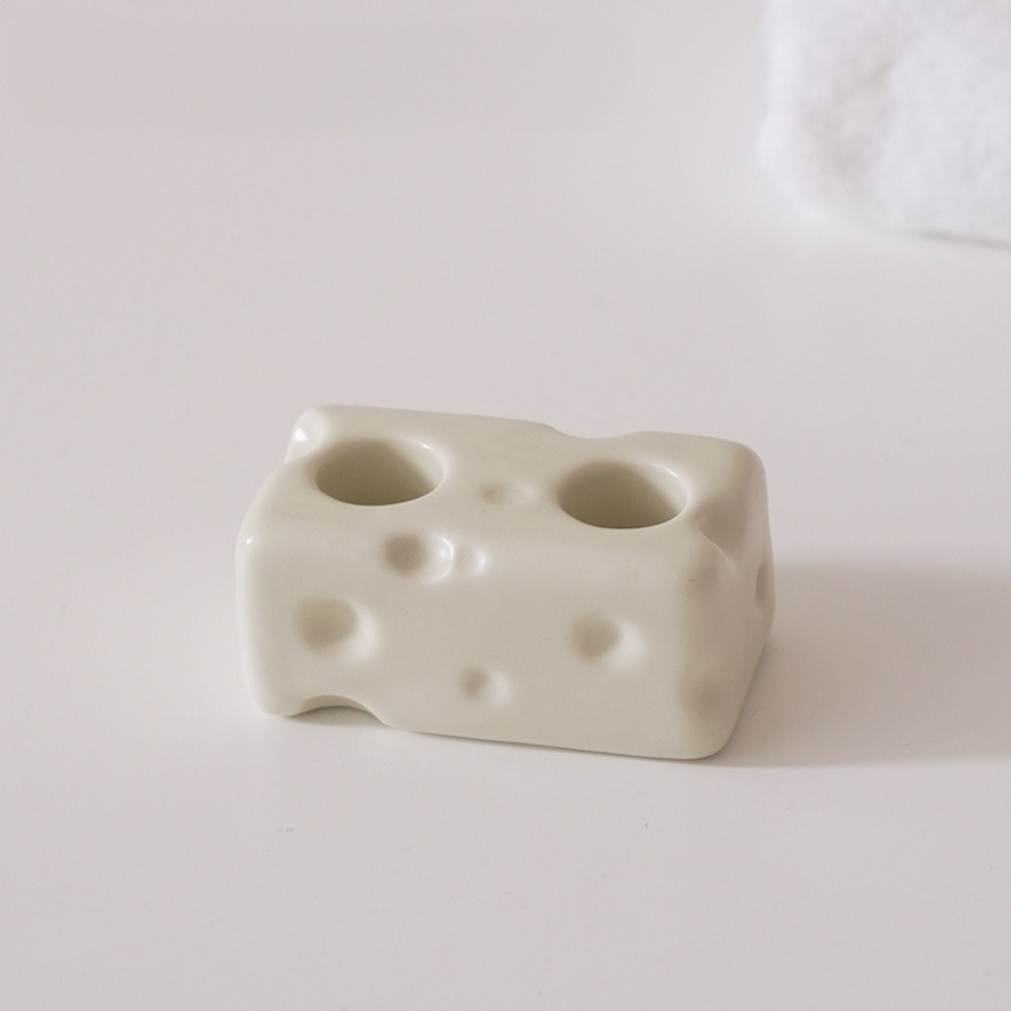 Ceramic Cheese Toothbrush Holder