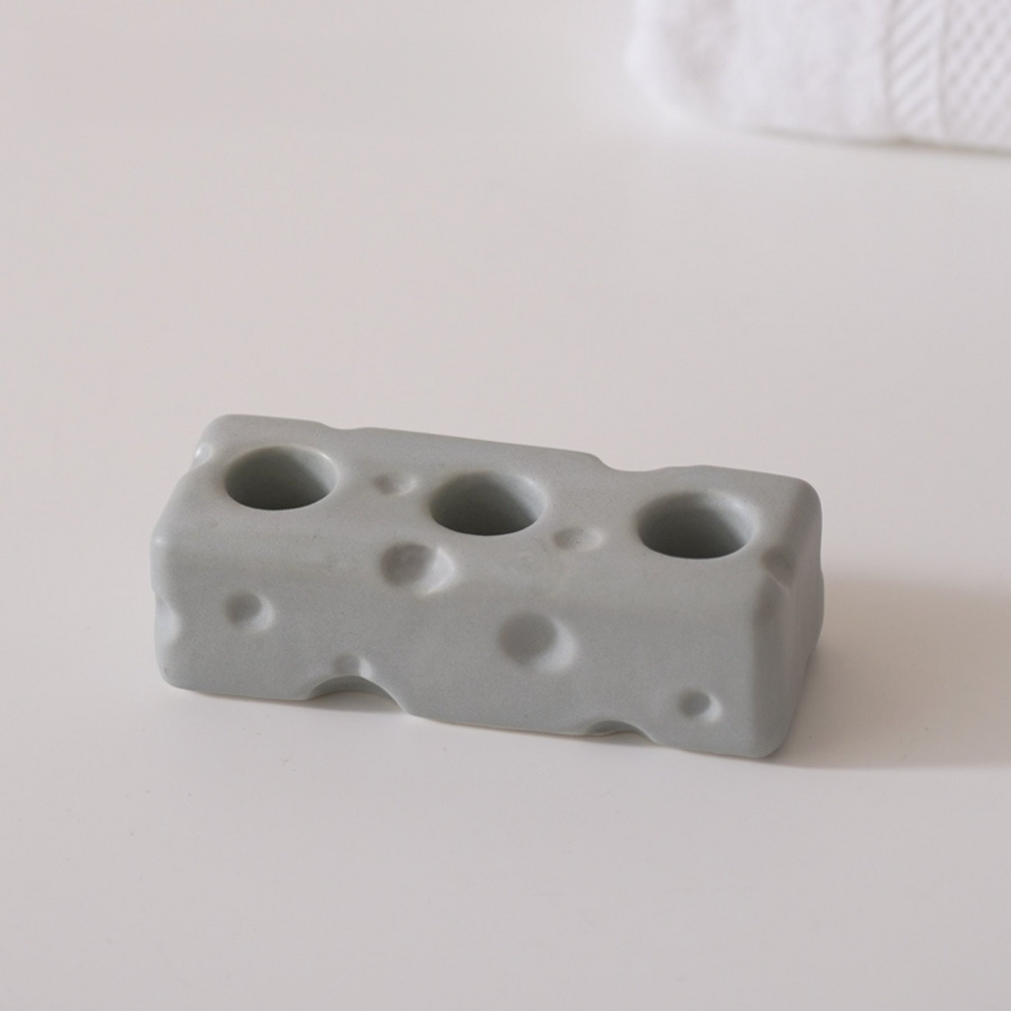 Ceramic Cheese Toothbrush Holder