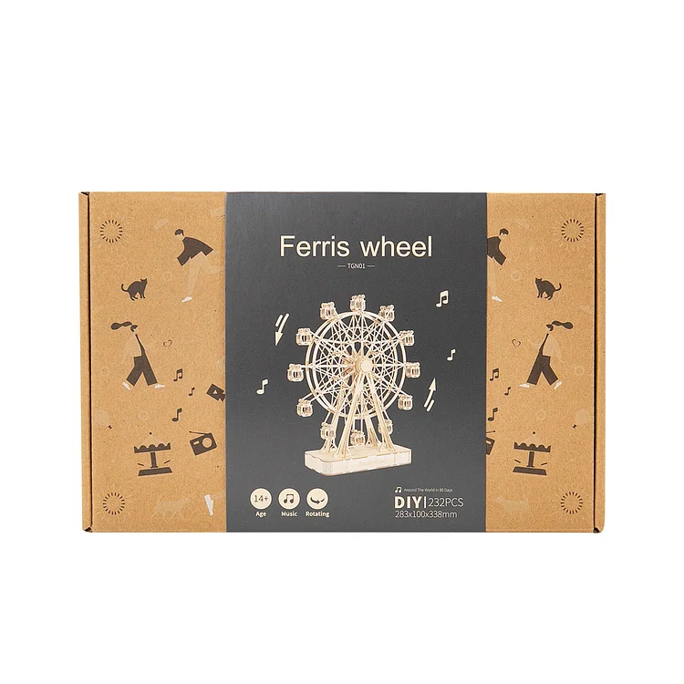 Ferris Wheel 3D Wooden Puzzle Music Box