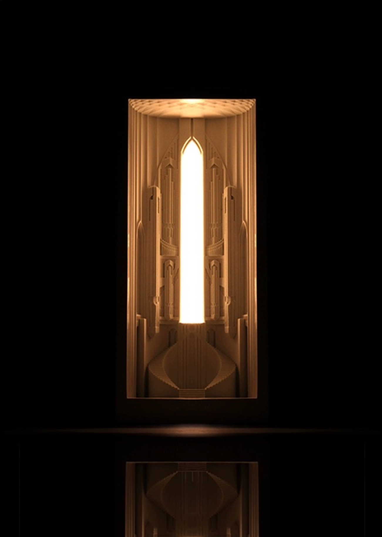 Organ Church Concrete Lamp