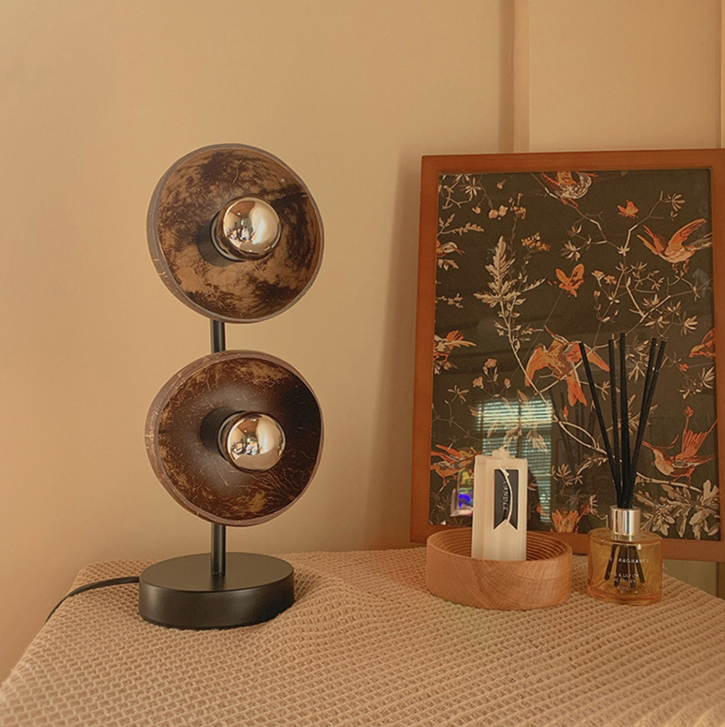 Coconut Shell Bedside Lamp