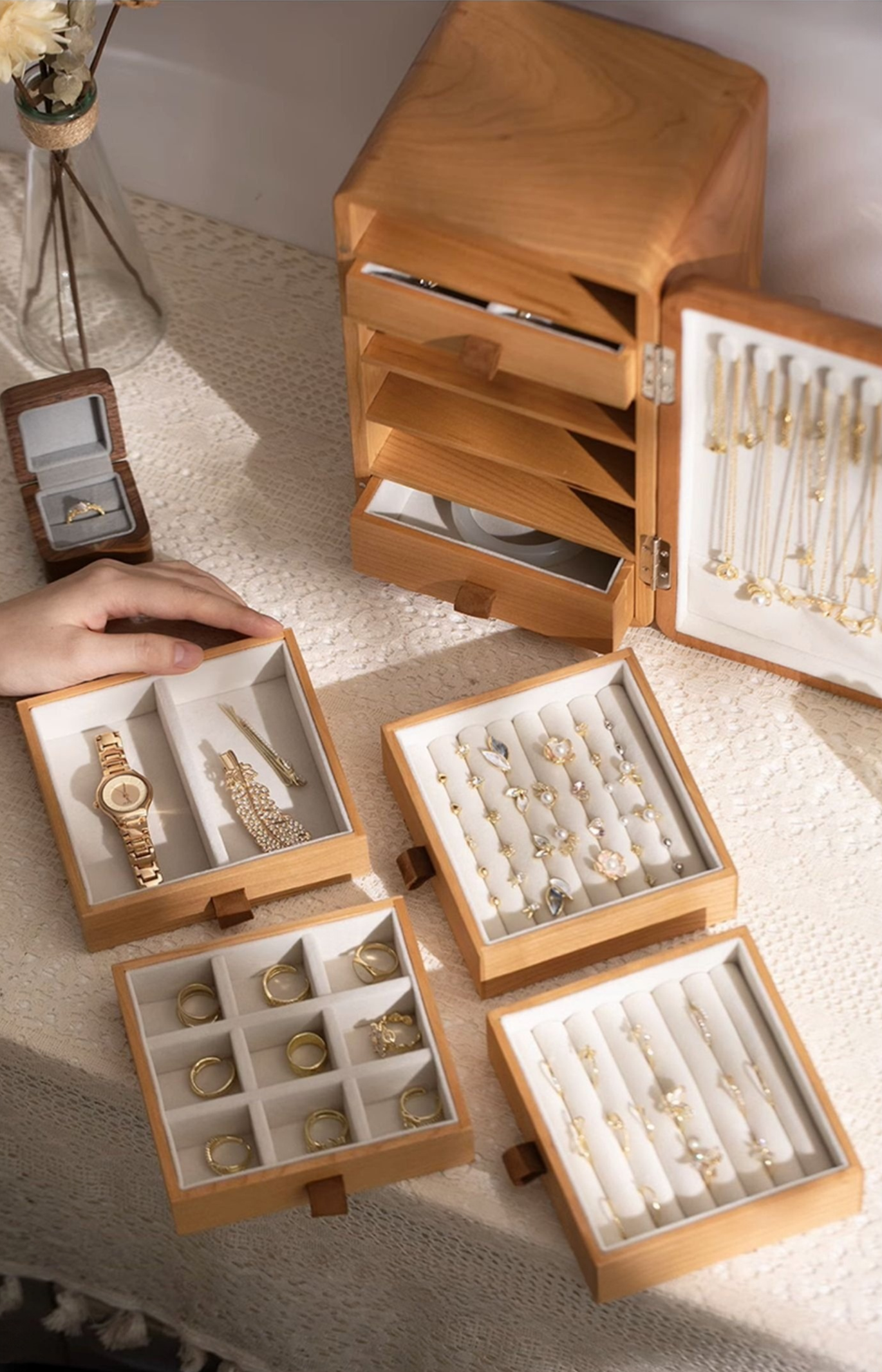 Walnut Refrigerator Jewelry Box