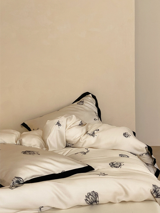 Baroque Love Letter French-Knit Cotton Bedding Set – FancyAdd