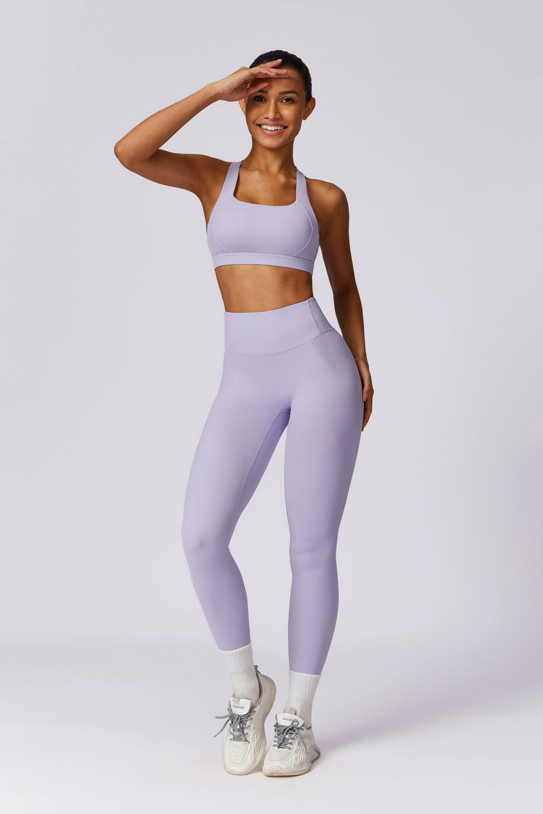 Flex Sports Bra and Leggings Set - Lavender