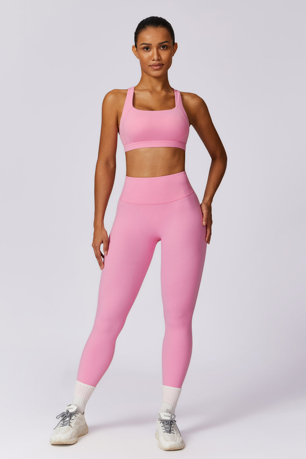 Flex Sports Bra and Leggings Set - Pink