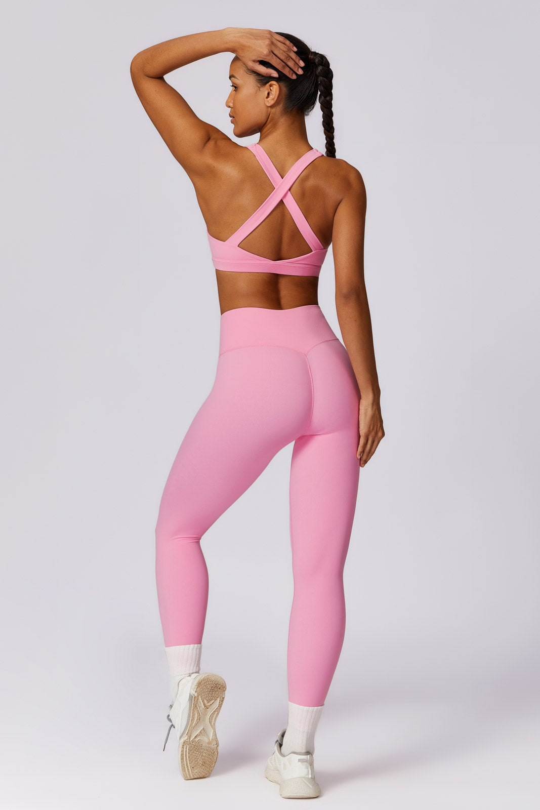 Flex Sports Bra and Leggings Set - Pink