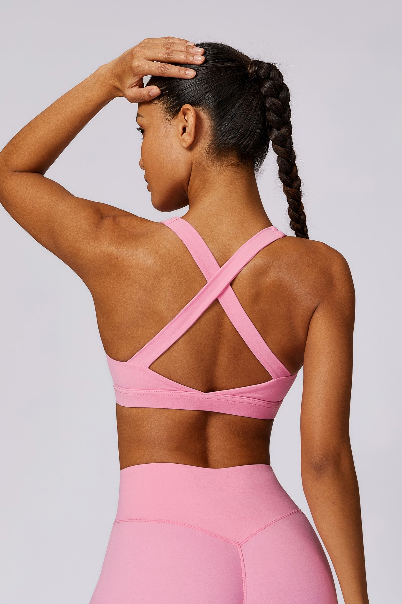 Flex Sports Bra and Shorts Set - Pink