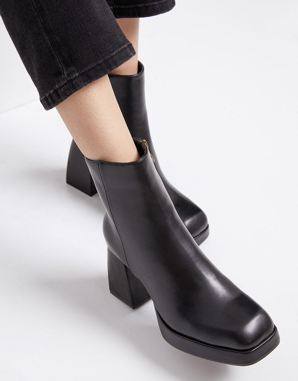 Platform Heeled Ankle Boots