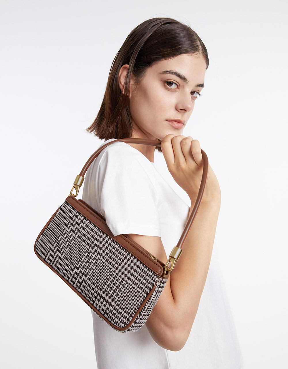 Houndstooth Shoulder Bag