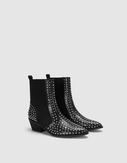 Studded Heeled Boots