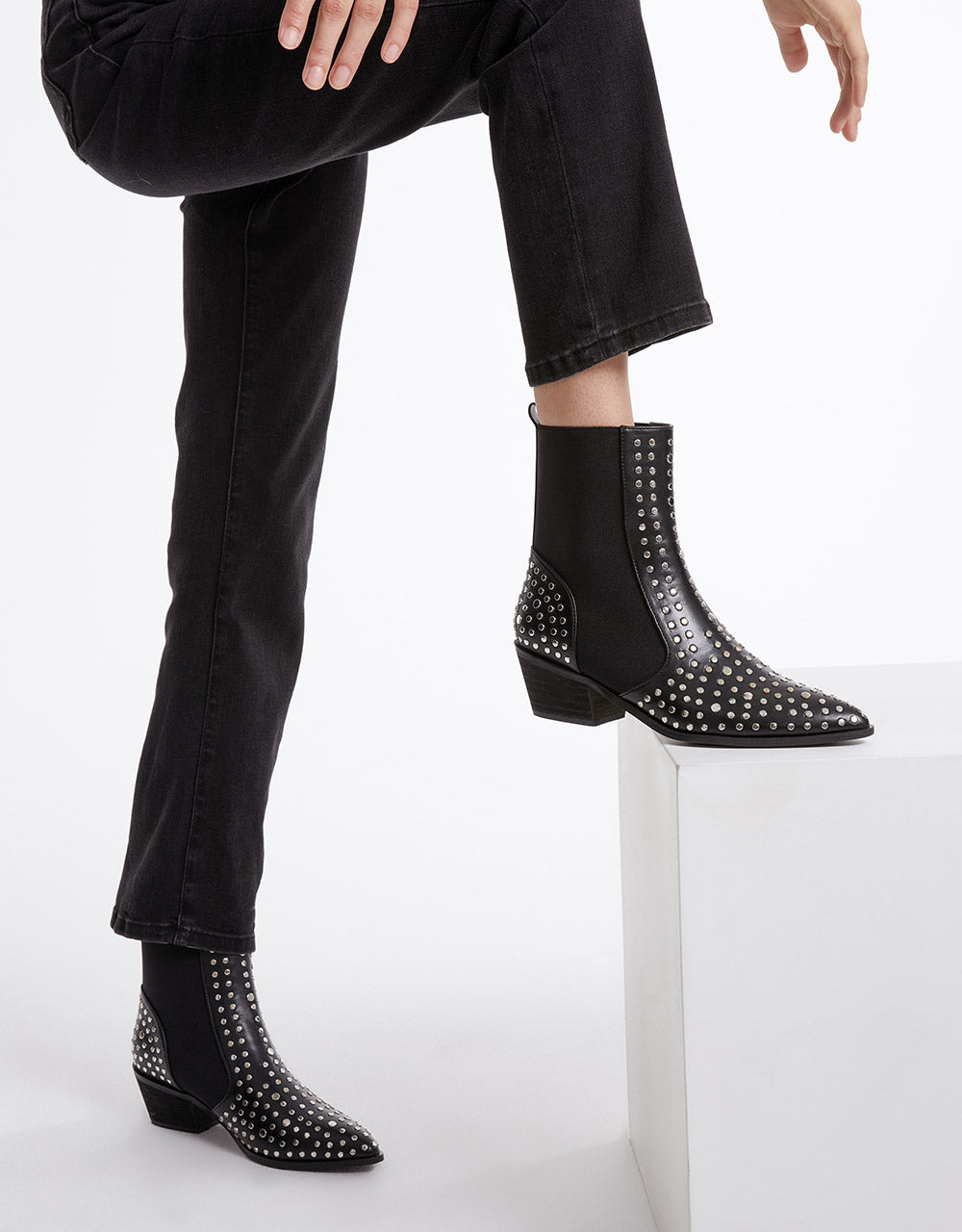 Studded Heeled Boots