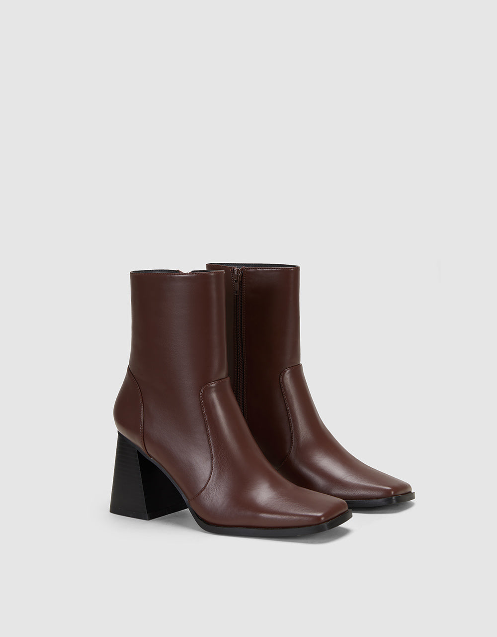 Heeled Square Toe Boots