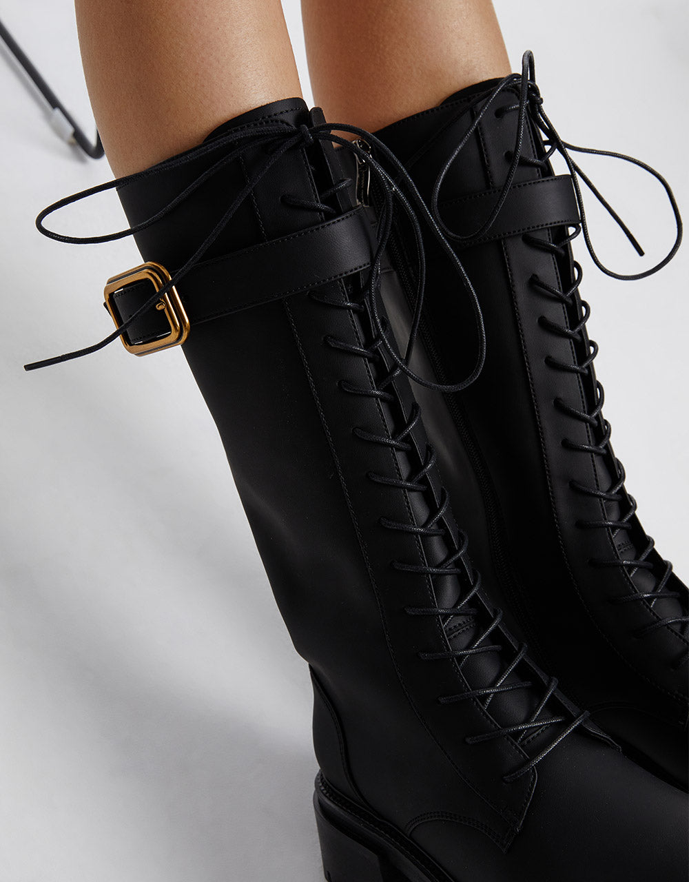 Knee High Combat Style Boots