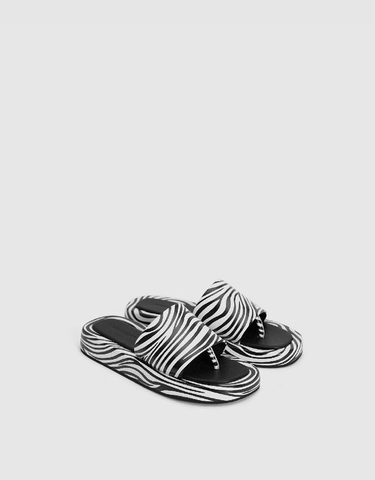 Zebra-Striped Slippers