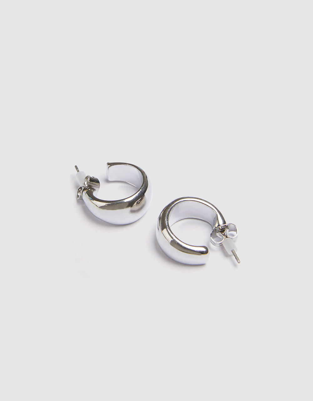 Metallic Open Hoop Earrings