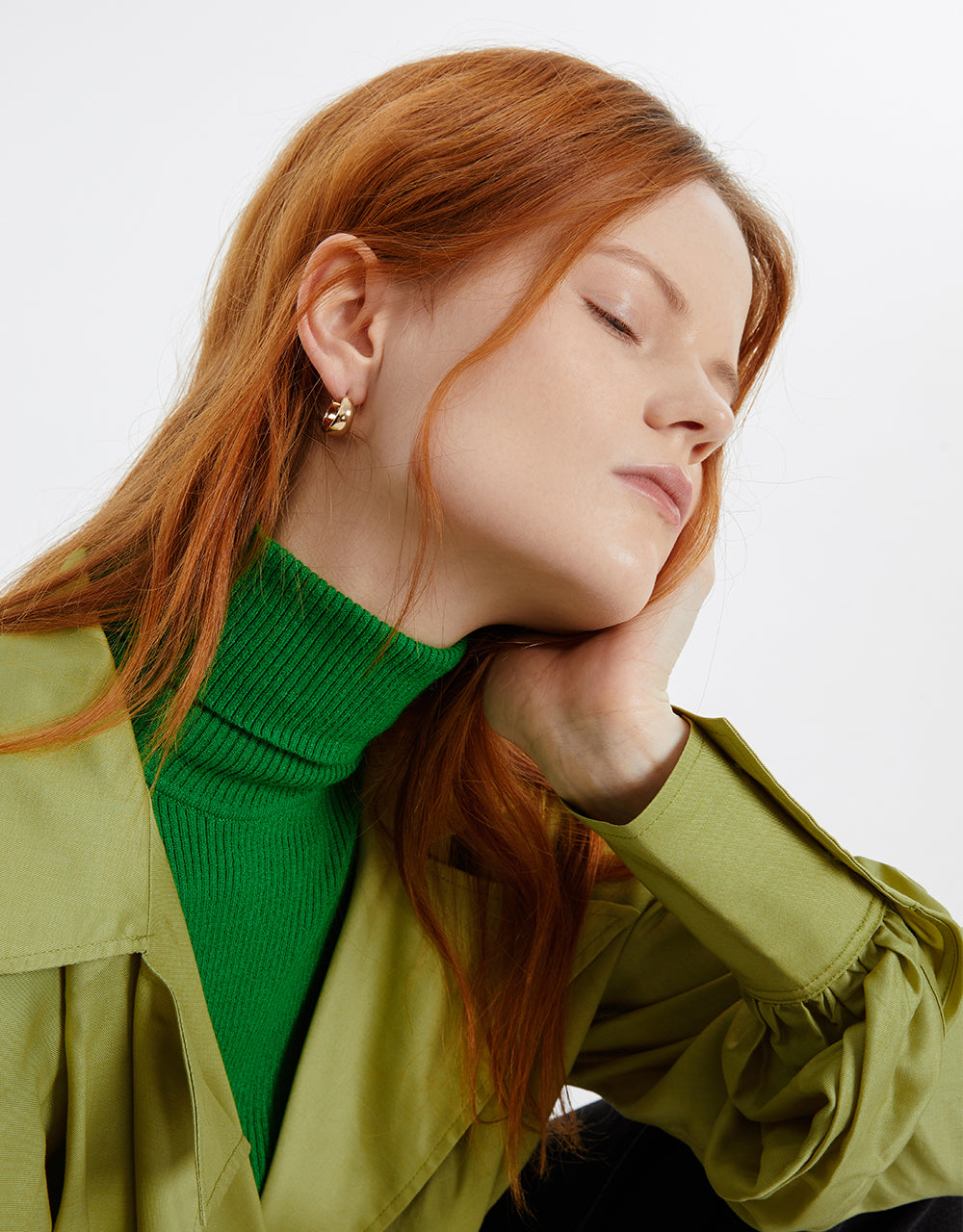 Metallic Open Hoop Earrings