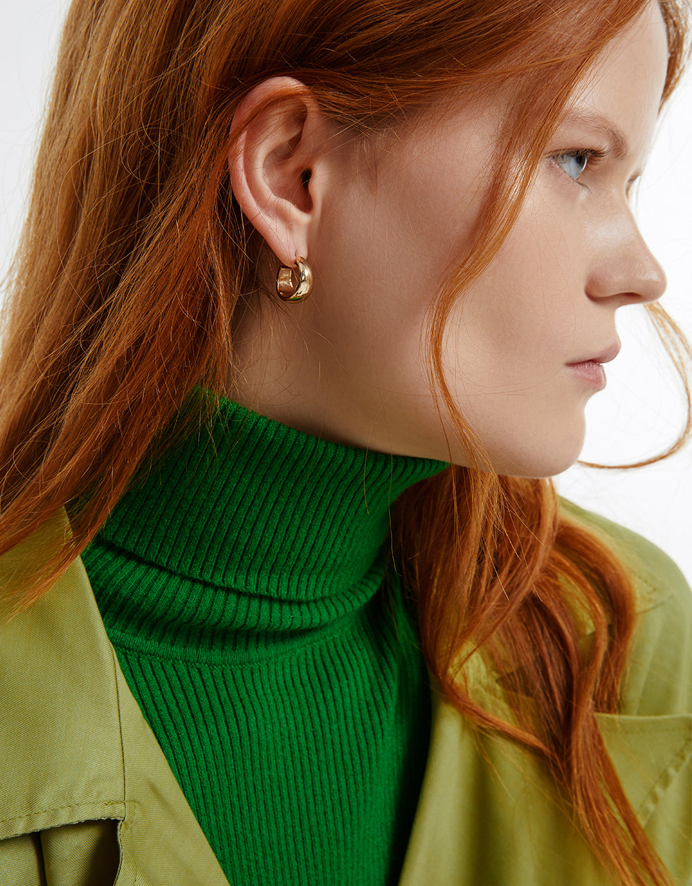 Metallic Open Hoop Earrings