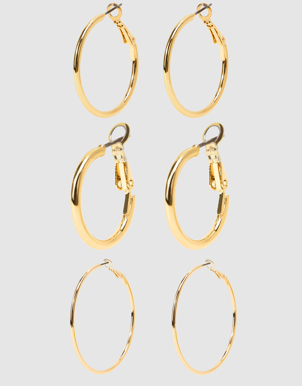 Pack Of 3 Hoop Earrings